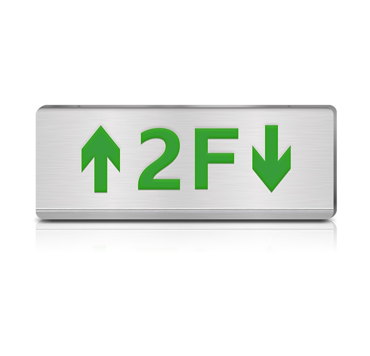 自帶電源系列-單面多信息復(fù)合(上下箭頭+樓層)標(biāo)志燈-壁掛